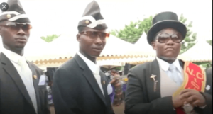 on-looking coffin dancers